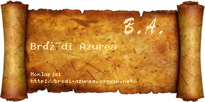 Bródi Azurea névjegykártya